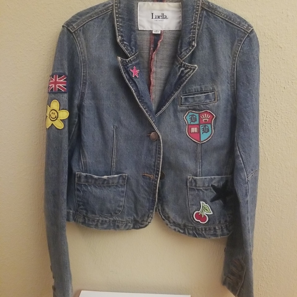 Luella for Target Jean Jacket With Patches Size M